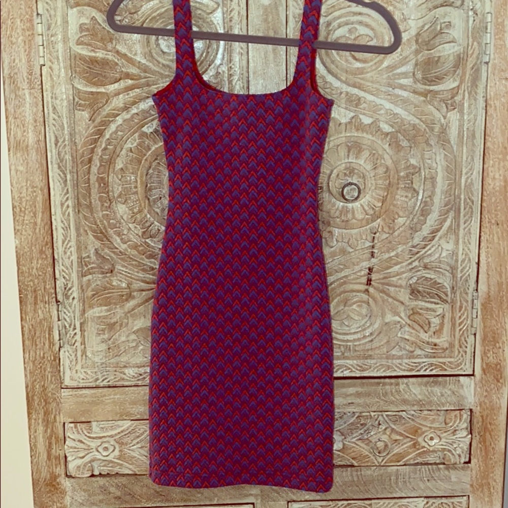 Blue and red American Apparel dress